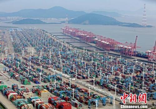 浙江寧波舟山港?！≌掠聺?攝